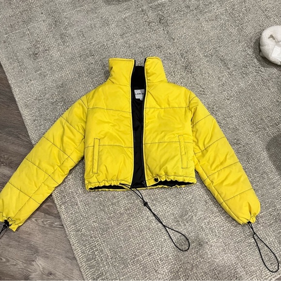 I.AM.GIA Road Warrior "Kill Bill" Yellow & Black Puffer Jacket Bomber Coat Sz Md - Picture 9 of 10
